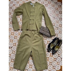 Marina Spadafora Italian 2pc Olive Green Set‎ Size S